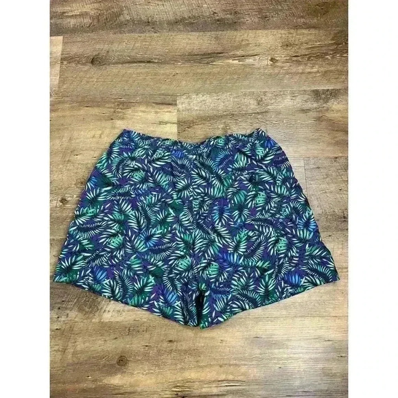 Lords Of Harlech Quack Leaves Swim Shorts Green Purple Men's L Mesh Lined - Picture 6 of 12